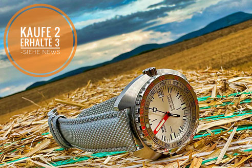 Segeltuch Split »Silva« an Doxa Searambler 1200 T.