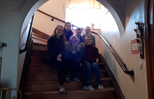 Friederike, Madeleine, Sofia, Anna, Pauline und Catalina (v.l.) in Vadstena