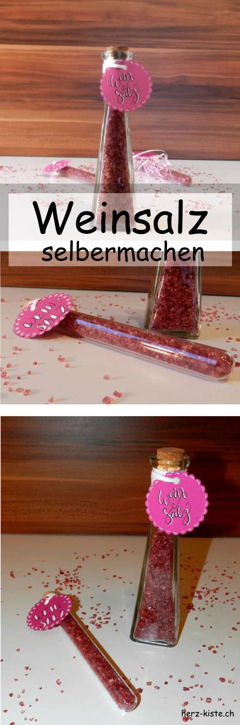 DIY Geschenkidee zu Weihnachten oder als kleines Mitbringsel: Wie du ganz einfach selber Weinsalz machen kannst! Die perfekte Geschenkidee - ob zu Weihnachten, Geburtstagen oder als Gastgebergeschenk. Deine Freunde werden es lieben!