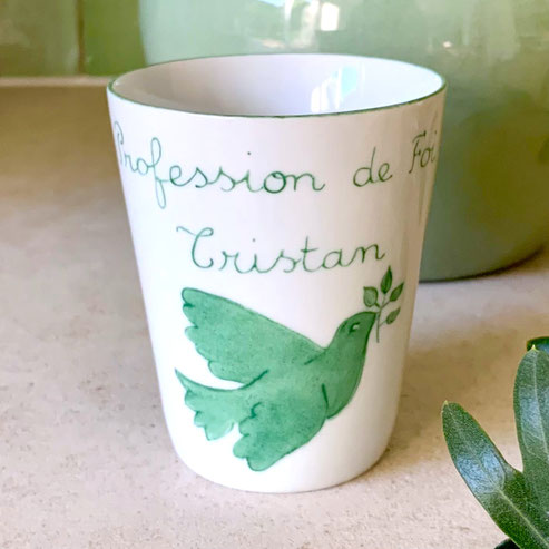 Pot à crayons Colombe Unie Verte