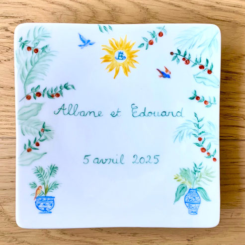 Vide-poche reproduction faire-part de mariage