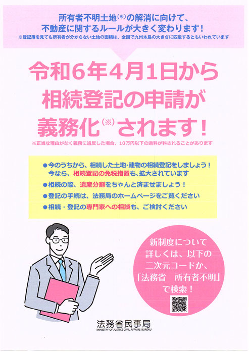 相続登記の申請義務化