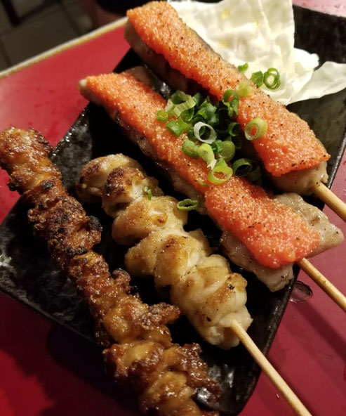 屋台：たっちゃん、料理：お好み4本セット