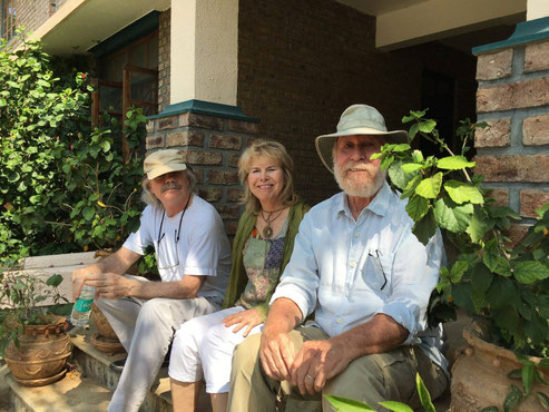 2015 : ( L-R ) Keith Sheridan, Pamela & Jeff Craddock - Meherabad, India