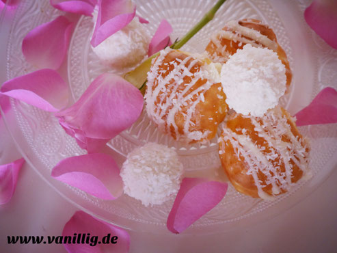 windbeutel, Raffaello, Raffaello creme, Dessert, Nachtisch, Rezept, Creme