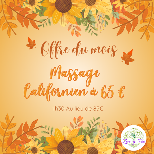 massage californien pour fêter l'arrivée de l'automne
