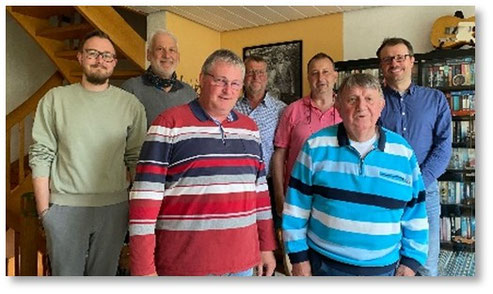 v. l.: Vincenz Wolff, Hans Willi Schwartz, Ulrich Burger, Gerd Strömer, Hans Willi Wolff, Werner Zander, Rainer Frömel