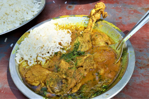 Photo d'une assiette d'un plat préparé dans le quartier de Little India en Malaisie