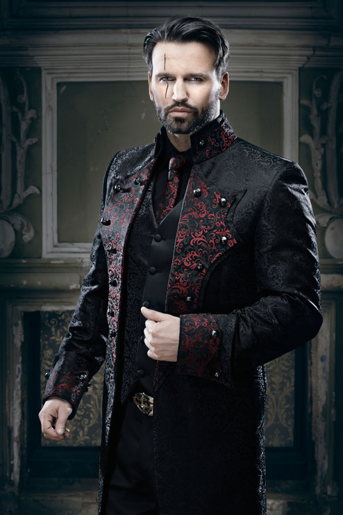 extravagantly wedding suit, frock coat, steampunk, groom suit, groom tailcoat, gothic wedding, Gothic Suit, Victorian Gothic, coat, jacket, Topcoat, Gothic Jacket, Gothic Formalwear, unusual suits, Vest, tie 