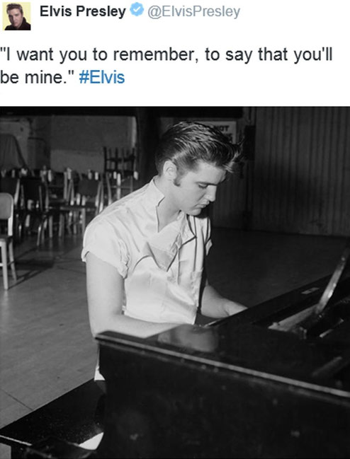 Elvis Presley@ElvisPresley, Tweed - 13:30 Uhr – 02. Okt. 2015