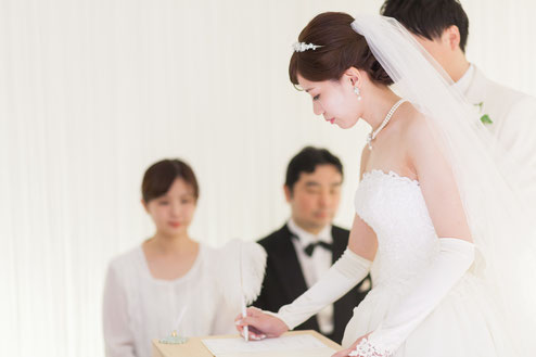結婚証明書のシーンイメージを添付してます。