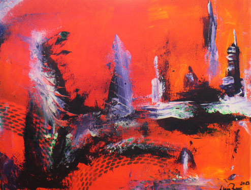 Utopia , Acryl auf Leinwand , 50x40 cm , BNr. 315