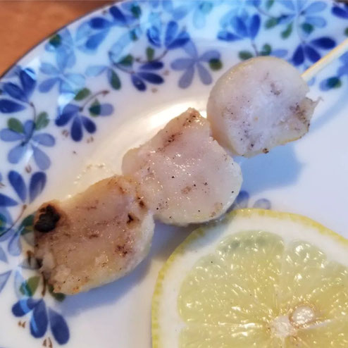 屋台：しんきろう、料理：貝柱_たいらぎ貝