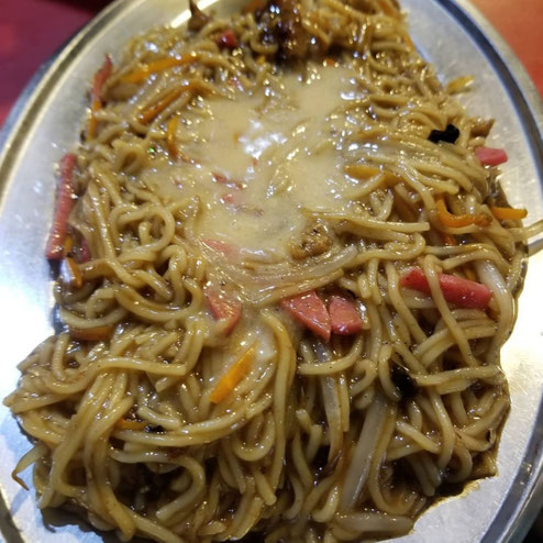 屋台：小金ちゃん、料理：焼きラーメン