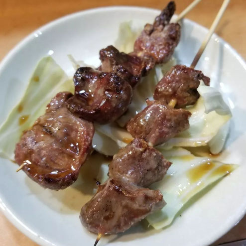 屋台：姫ちゃん、料理：砂ずり、きも