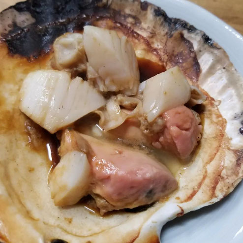 屋台：炉端屋台　正、料理：ホタテバター