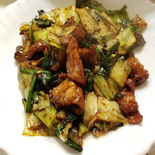 屋台：千代、料理：牛ホルモン焼