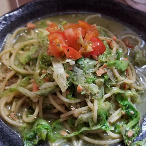 屋台：宗_むね、料理：シェフのお任せパスタ