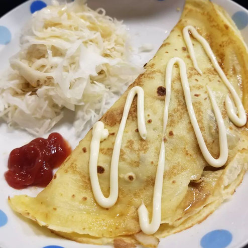 屋台：ちょうちん、料理：沖縄ガレット！
