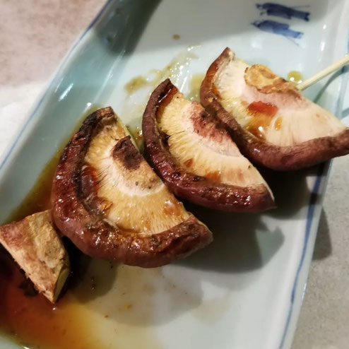 屋台：那須の大八、料理：椎茸