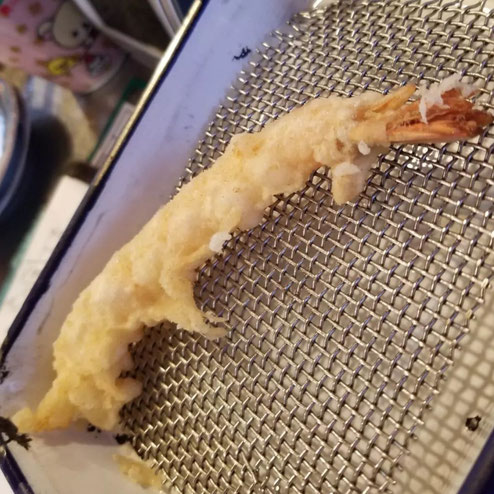 屋台：玄海、料理：天ぷら盛合せ　一人前(8品)　海老