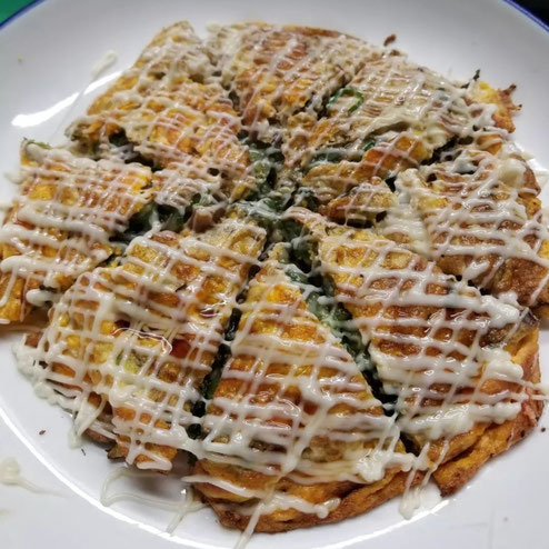 屋台：なかちゃん、料理：ねぎ焼き　すじねぎ