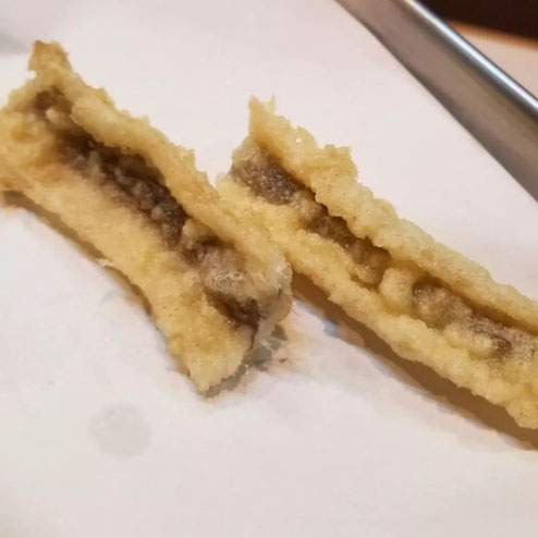 屋台：一平、料理：穴子天ぷら