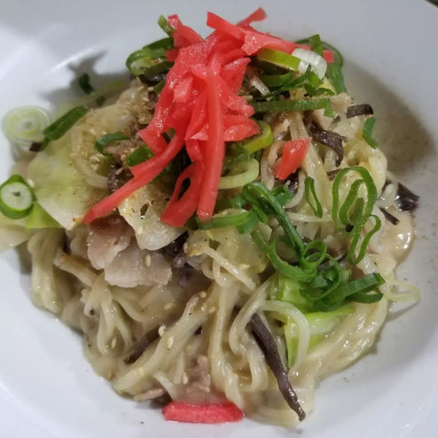 屋台：山幸、料理：焼ラーメン