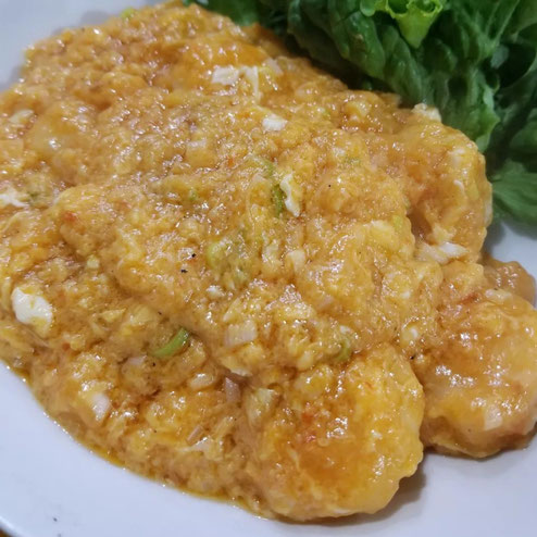屋台：宗_むね、料理：海老チリソース