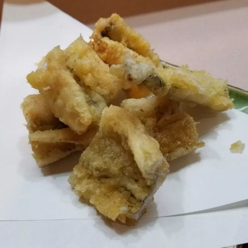 屋台：ひょうたん、料理：あなご天プラ