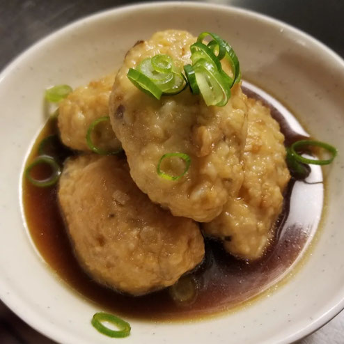 屋台：交龍、料理：鶏つくねポン酢