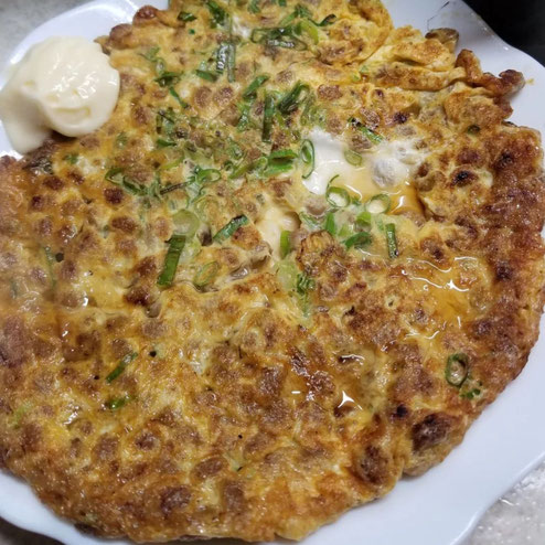 屋台：まみちゃん、料理：納豆玉子