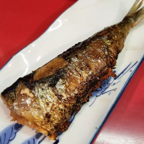 屋台：こがちゃん、料理：いわし明太