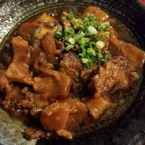 屋台：たっちゃん、料理：牛すじやわらか煮