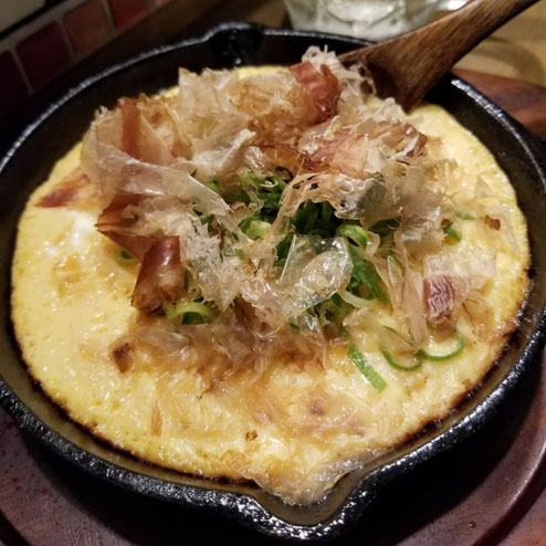 屋台：あごだし亭きさいち、料理：あごだし山芋鉄板