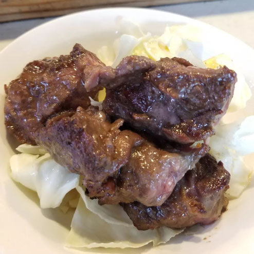 屋台：錦ちゃん、料理：牛さがり
