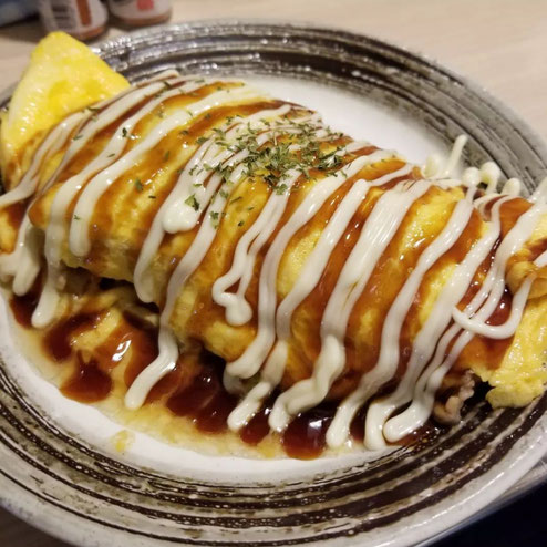 屋台：博多屋台　繋々、料理：とん平焼き