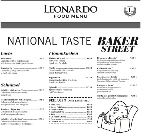 Cafe Leonardo© -National Taste mit Schnitzel & Lachs