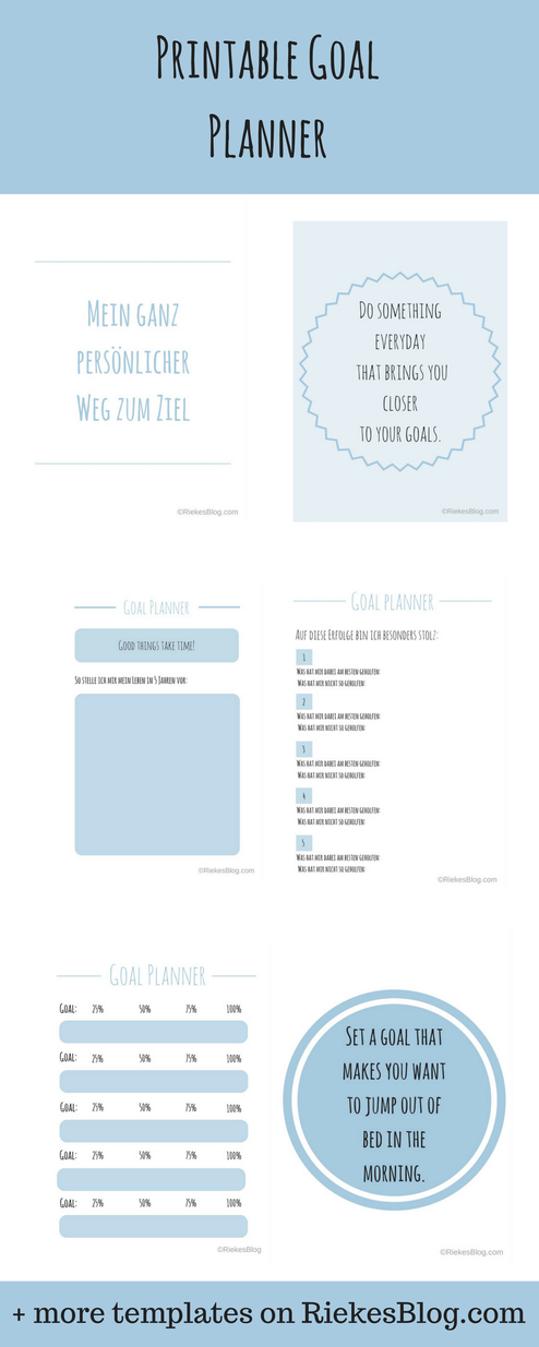 Gratis Templates Goal Planner