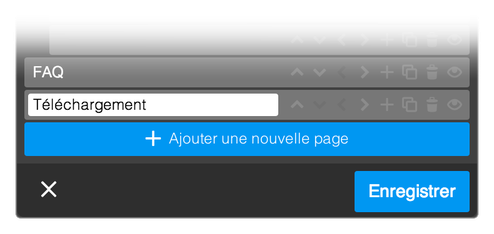 Ajouter et cacher une page
