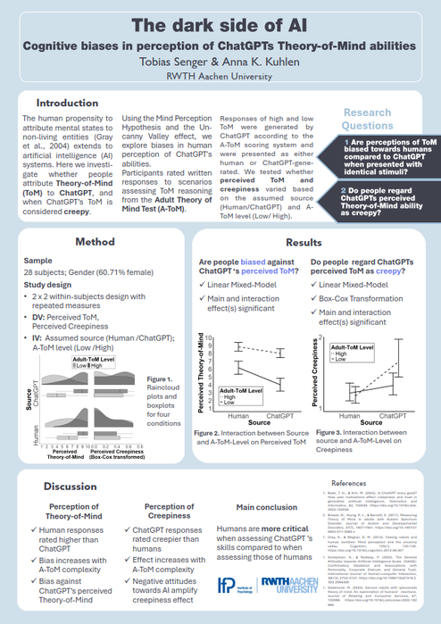 Poster für die Präsentation bei der "Tagung experimentell arbeitender Psychologen" (TeaP 2024, 66th Conference)