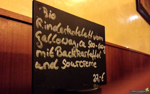 Verlockendes Angebot im "Zum Hamburger"