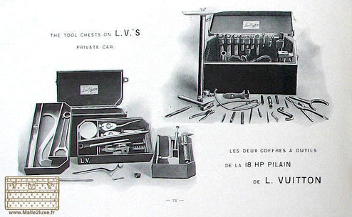 Catalogue Louis Vuitton boite à outils 1900 acajou automobile