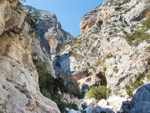 Der Einstiegspunkt zur Gola di Gorropu
