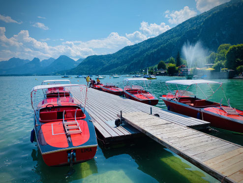 Elektroboote mieten bei Wassersport Engel in St. Gilgen am Wolfgangsee