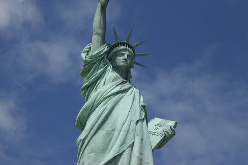 Die Freiheitsstatue auf Liberty Island, New York