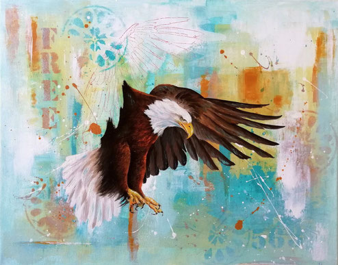 Adler - Kunst - Mal-Prozess - Malerei - Entwicklung