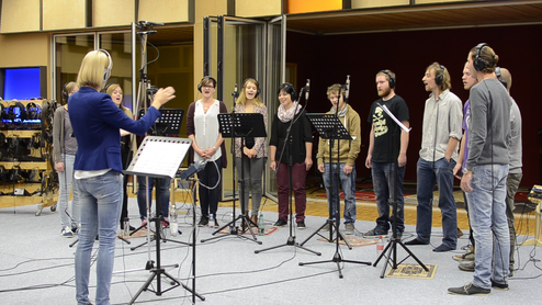 Gospelchor Sachseln (OW) bei den Studioaufnahmen bei GabrielRecording