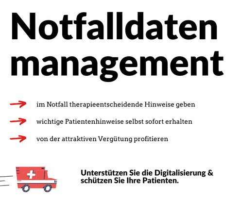 Notfalldaten Notfalldatenmanagement NFDM Notfalldatensatz