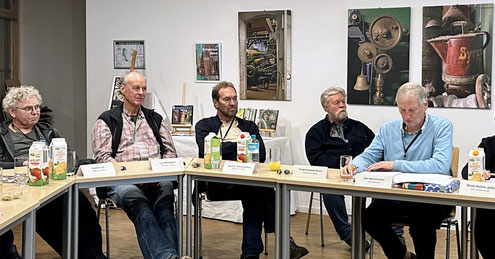 Der wieder gewählte Bauausschuss: Karsten Lütt, Lutz Klockgeter, Joachim Wilken-Kebeck und Friedrich-Georg Blunk, rechts der neugewählte Schriftführer Dirk Mäckelmann